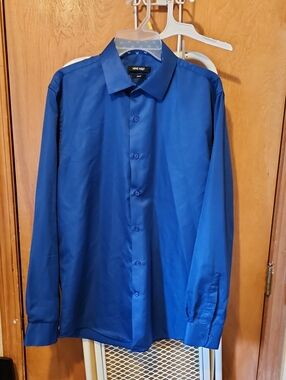Nine West Men's Cobalt Blue Dress Shirt